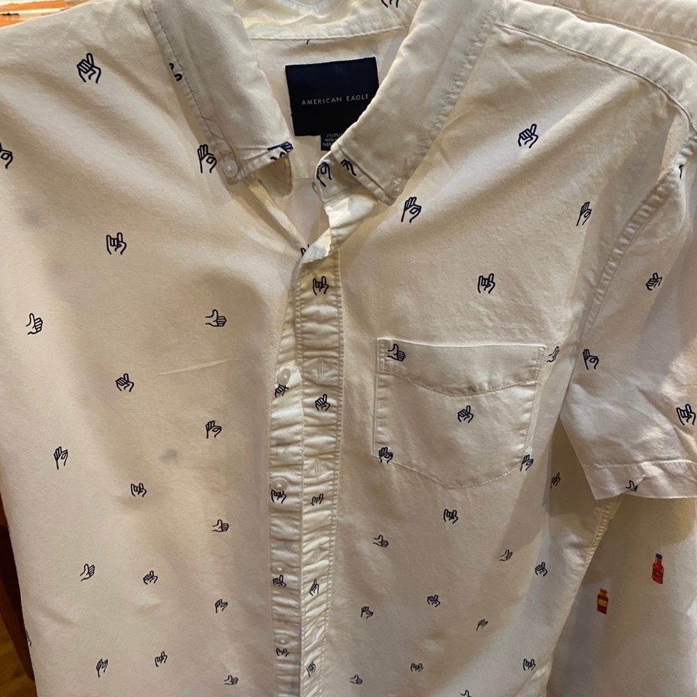 American Eagle  “sign language shortsleeve shirt